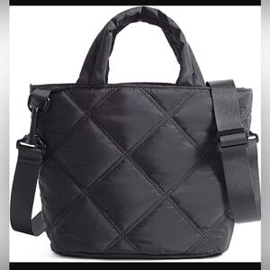NWT BAGSMART Black Puffer Crossbody Bag - Quilted 8L Tote